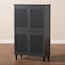 Baxton Studio Fernanda Dark Gray 4-Door Wooden Entryway Shoe Storage Cabinet 152-9169 - alternate 9